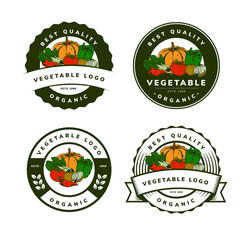 vegetable logo template design