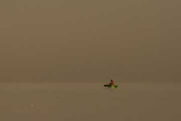 fisherman in the fog