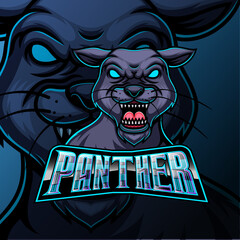 Panther mascot sports e sport logo design