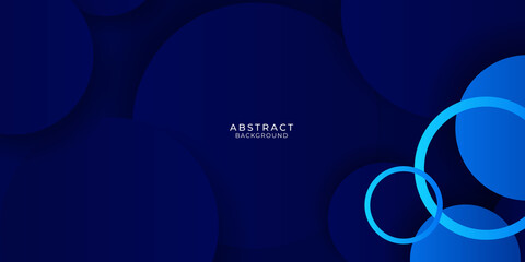 Abstract 3d blue black background with blank space of paper layer for presentation and banner