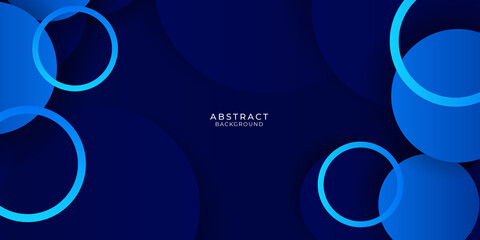 Abstract 3d blue black background with blank space of paper layer for presentation and banner