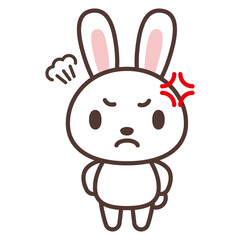 怒るうさぎのキャラクター