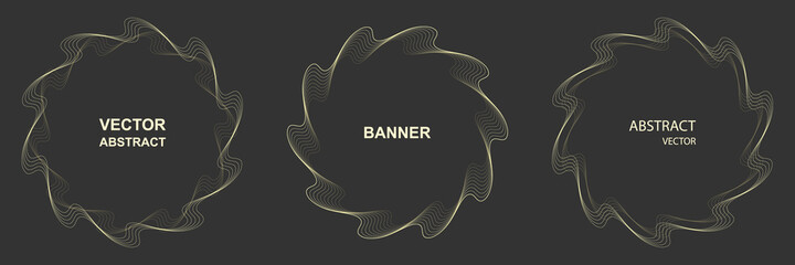 Design elements. Ring circle elegant frame border.