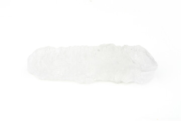 Alum stone isolated on white background.