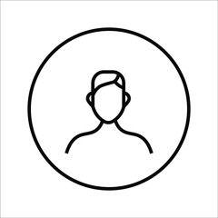 Illustration of human icon vector. User avatar symbol icon modern design color editable on white background