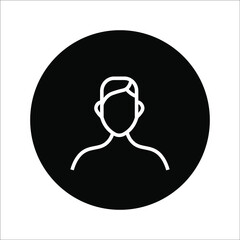 Illustration of human icon vector. User avatar symbol icon modern design color editable on white background