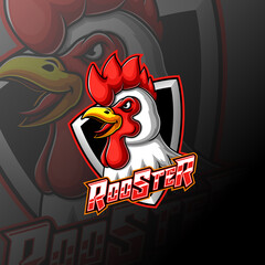 Angry rooster head mascot logo © HERMANTO