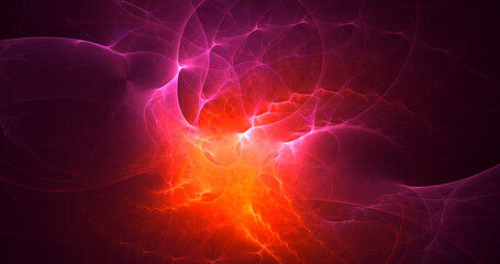 3D rendering abstract colorful fractal light background