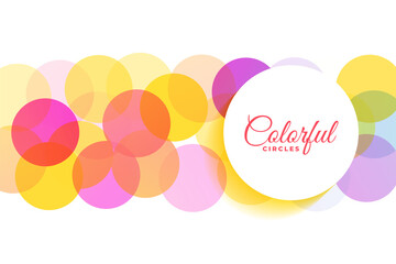 colorful circles background in warm colors design