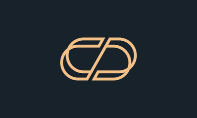 Creative Vector Illustration Logo Design. Initial Letter C Letter D. 