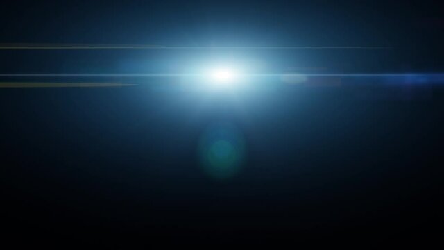 Cinematic Lens Flare Moves Across Screen with Varied Brightness - 3D Illustration Animation