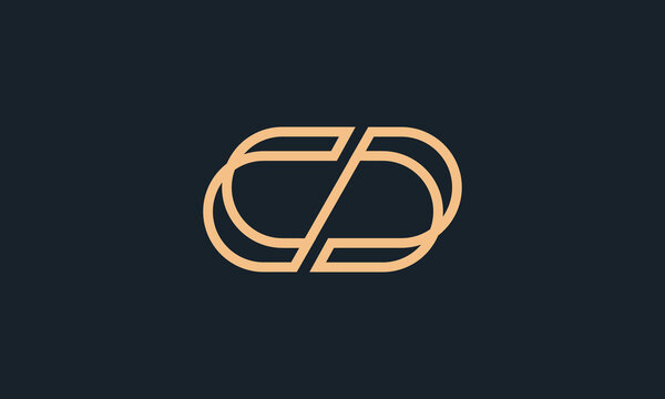 Creative Vector Illustration Logo Design. Initial Letter C Letter D. 