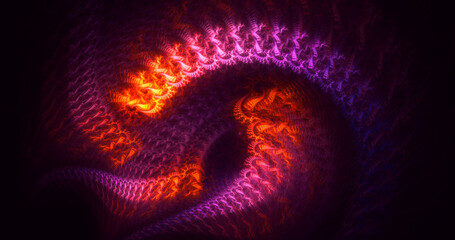 3D rendering abstract colorful fractal light background