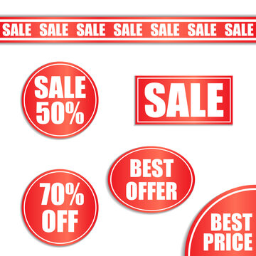  Special offer sale red tag isolated vector illustration