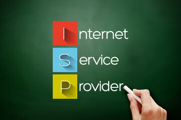 ISP - Internet Service Provider, acronym concept background