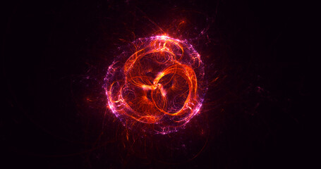 3D rendering abstract round light background