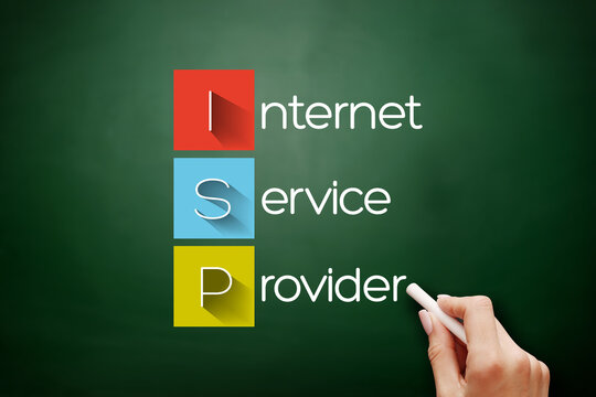 ISP - Internet Service Provider, acronym concept background