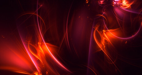 3D rendering abstract colorful fractal light background