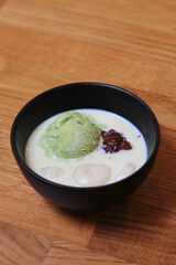 Green Tea  with Shiratama and match ice-cream