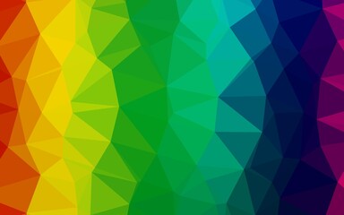 Light Multicolor, Rainbow vector blurry triangle pattern.