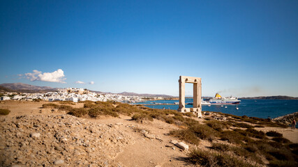 Naxos island, Portara, Greece - obrazy, fototapety, plakaty