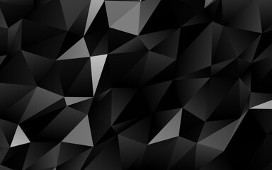 Dark Silver, Gray vector shining triangular pattern.