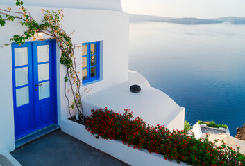 beautiful details of Santorini island, Greece