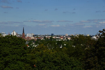 Skyline von Berlin, Blick vom Viktoriapark, Kreuzberg