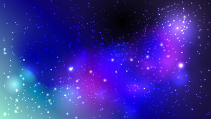 Obraz premium 夜空の星々または宇宙（ピンクがかった幻想的な状態）