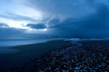 Reynisfjara basalt beach in iceland