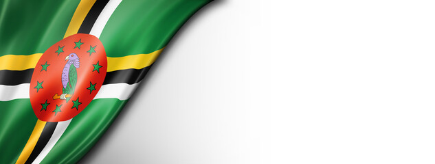 Dominica Flag Isolated White Banner