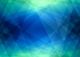 Blue green ombre diamond abstract texture. Glowing gem stone texture.