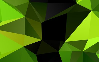 Light Green, Yellow vector blurry triangle pattern.