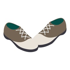 Derby shoes icon. Isometric illustration of derby shoes vector icon for web