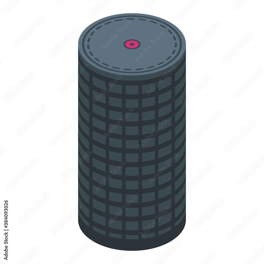 Poster playlist smart speaker icon. isometric of playlist smart speaker vector icon for web design isolated