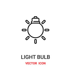 lightbulb icon vector symbol. lightbulb symbol icon vector for your design. Modern outline icon for your website and mobile app design.