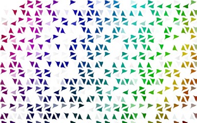 Fototapeta na wymiar Light Multicolor, Rainbow vector backdrop with lines, triangles.