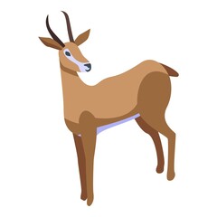 Impala gazelle icon. Isometric of impala gazelle vector icon for web design isolated on white background