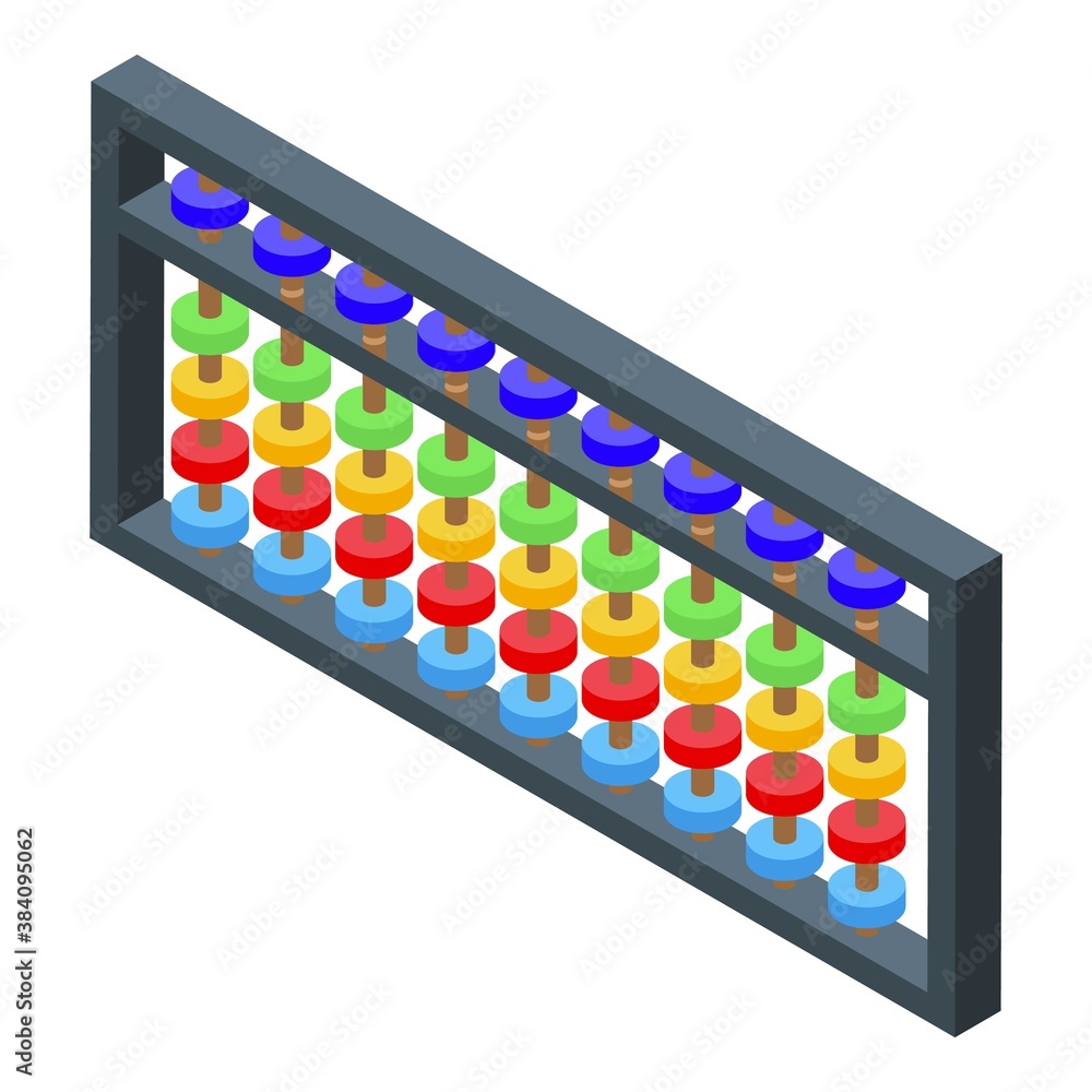 Aufkleber abacus icon. isometric of abacus vector icon for web design isolated on white background