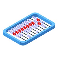 Finance abacus icon. Isometric of finance abacus vector icon for web design isolated on white background