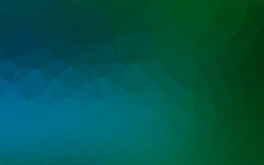 Dark Blue, Green vector polygonal template.