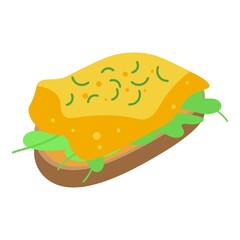 Arugula sandwich icon. Isometric of arugula sandwich vector icon for web design isolated on white background