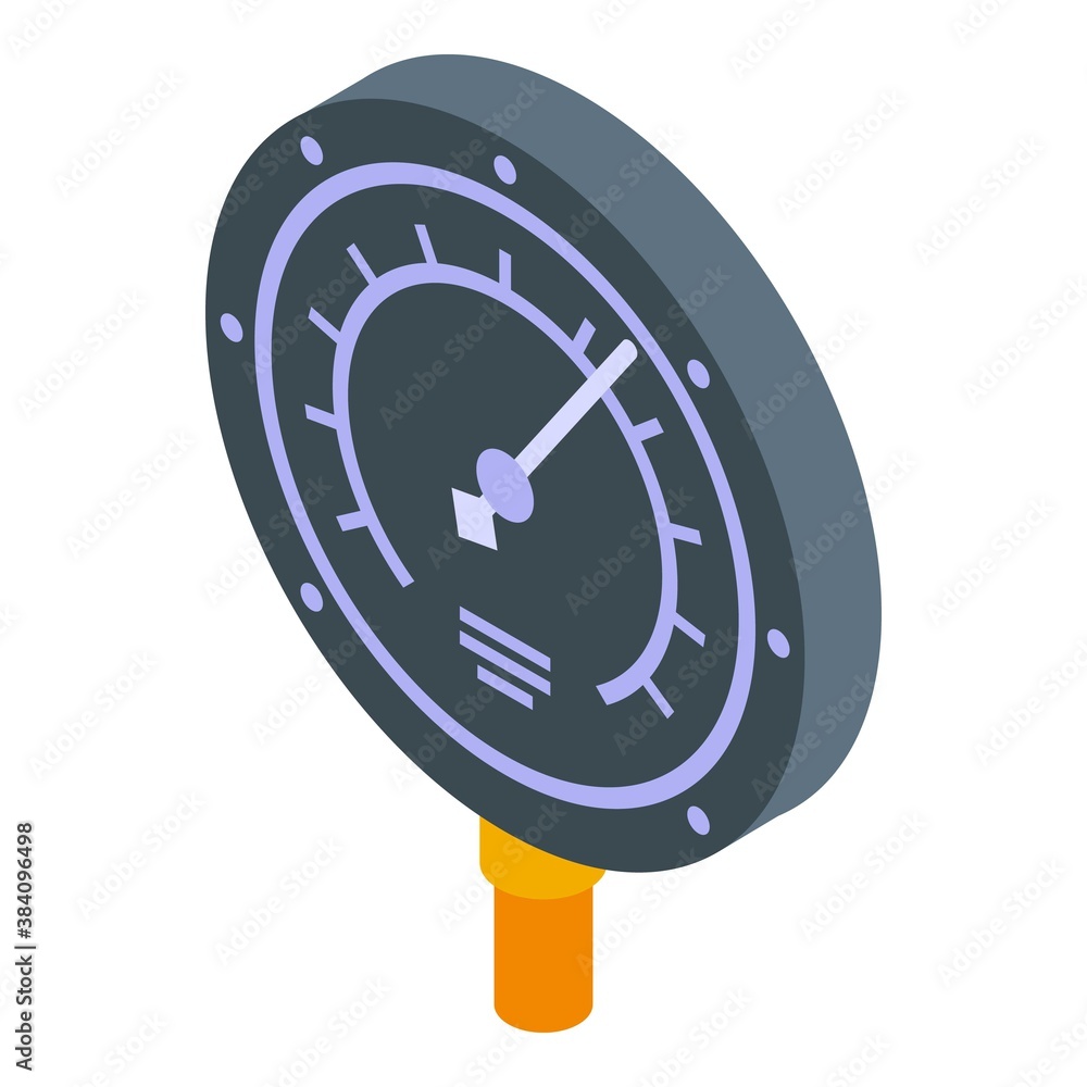 Poster manometer icon. isometric of manometer vector icon for web design isolated on white background