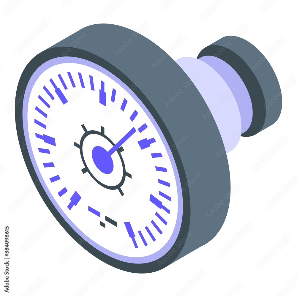 Poster manometer reading icon. isometric of manometer reading vector icon for web design isolated on white 