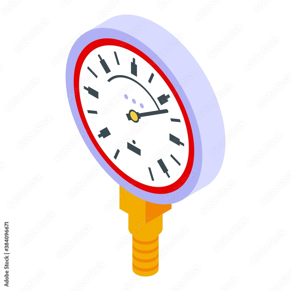Poster manometer sensor icon. isometric of manometer sensor vector icon for web design isolated on white ba