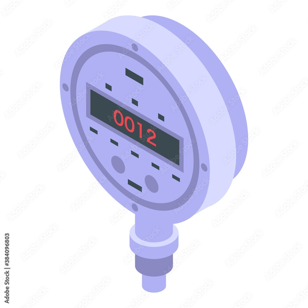 Poster digital manometer icon. isometric of digital manometer vector icon for web design isolated on white 
