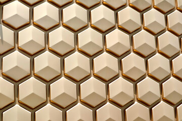 metal grid hexagon background