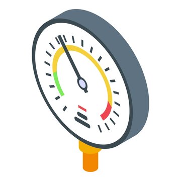 recommend clip art: Industrial manometer icon. Isometric of industrial manometer vector icon for web design isolated on white background