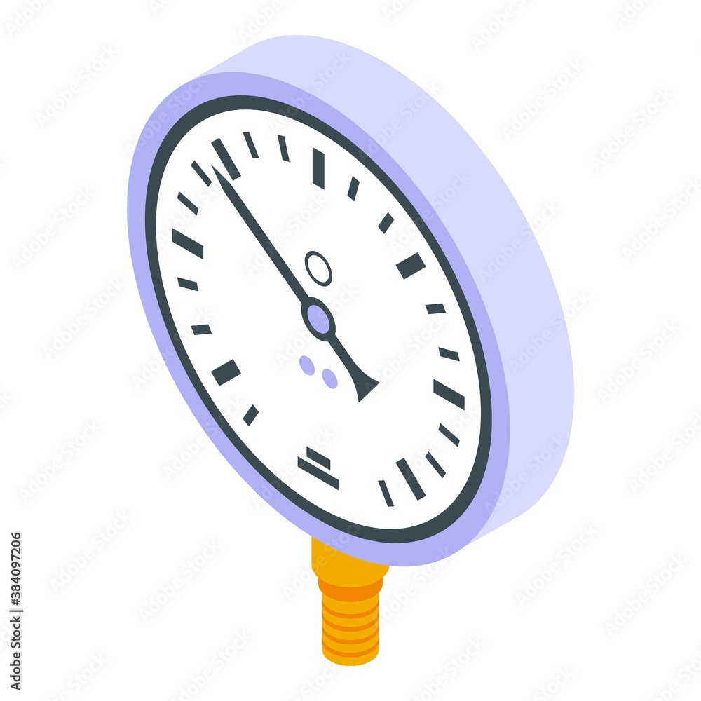 Poster gas manometer icon. isometric of gas manometer vector icon for web design isolated on white backgrou