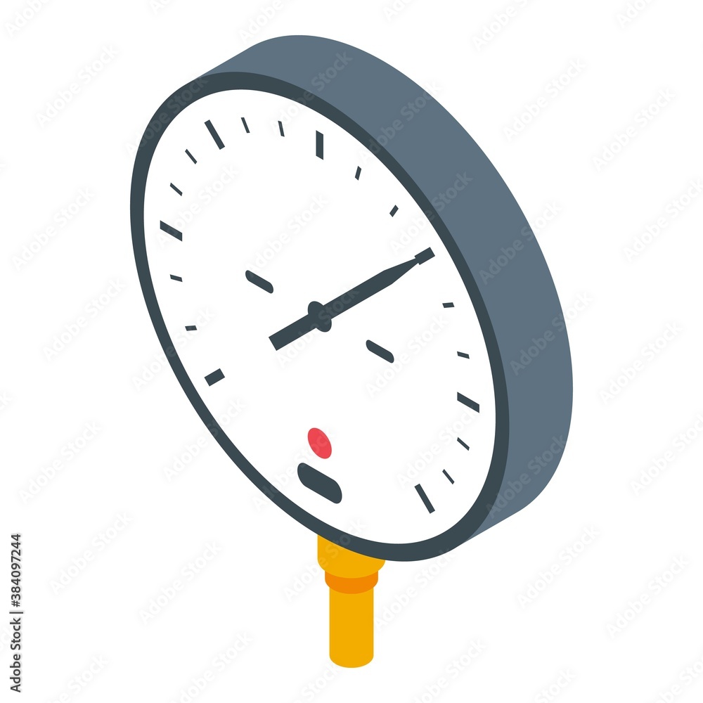 Poster car manometer icon. isometric of car manometer vector icon for web design isolated on white backgrou